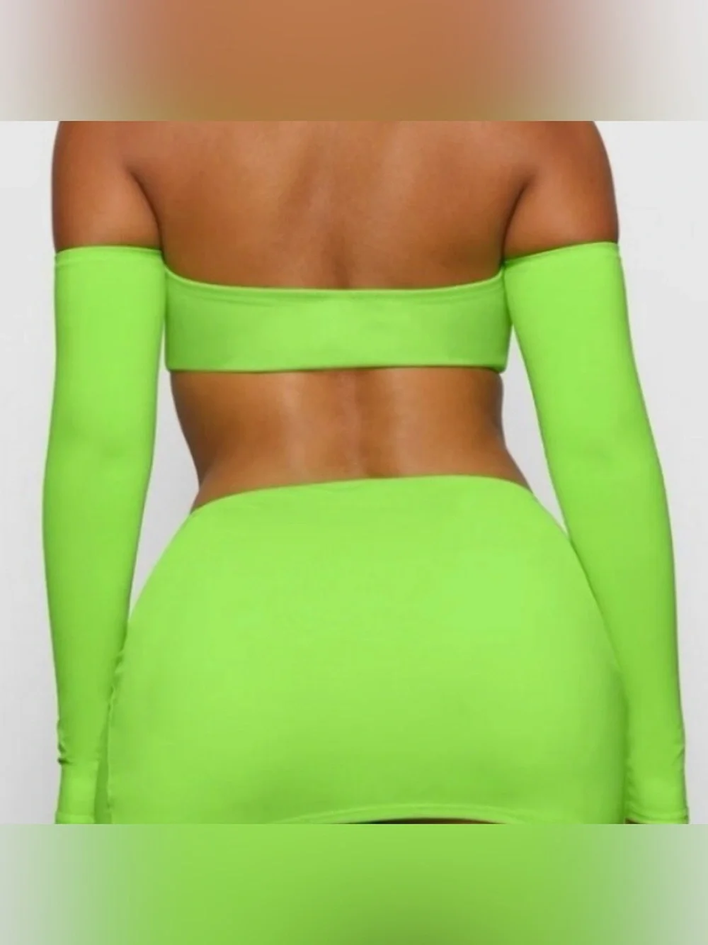 SKIMS | Long Sleeve Neon Green Bikini Top | S